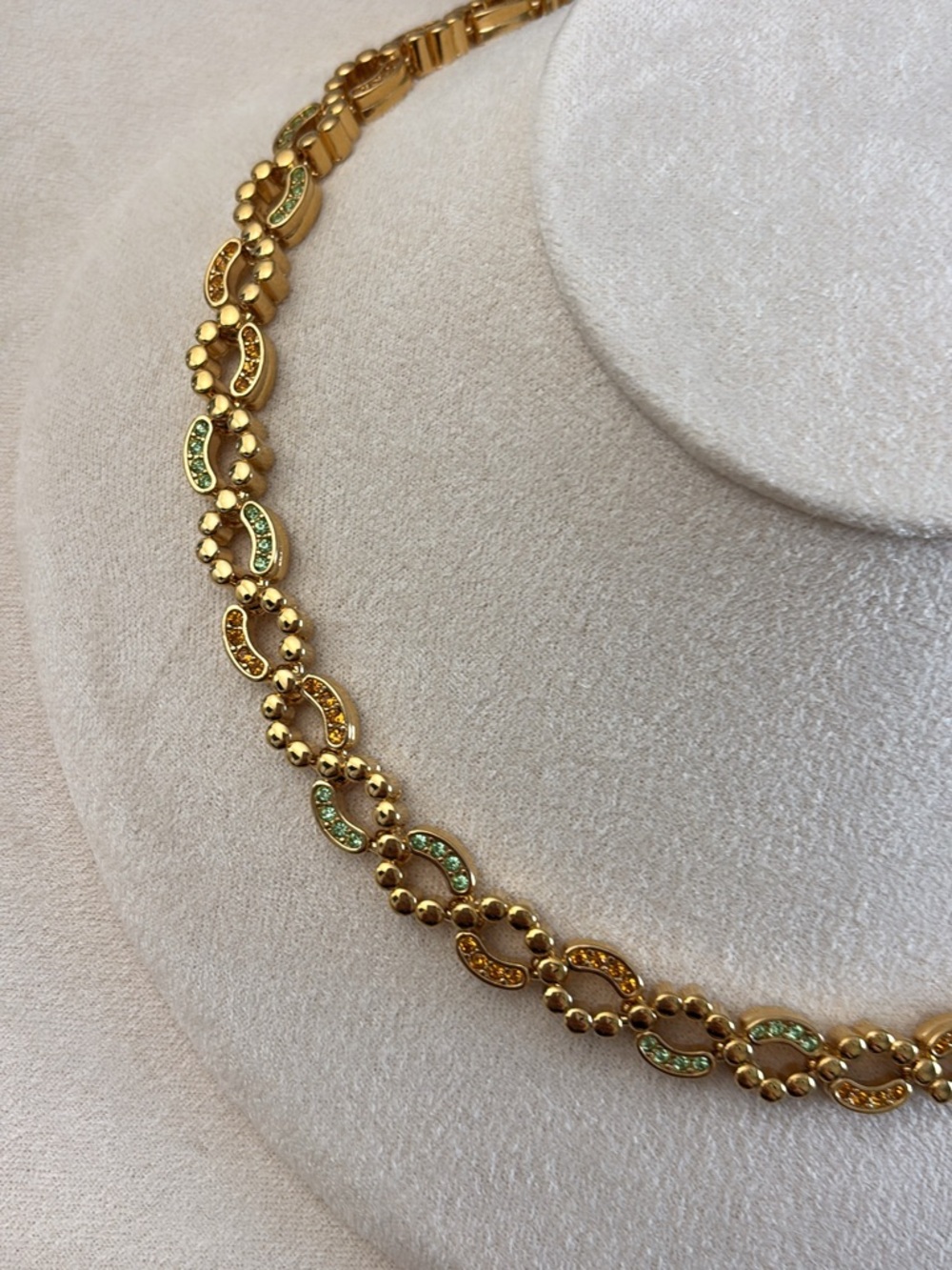 Nina Ricci Gold Plated Necklace with Swarovski Crystals - 16-17" - Picture 2 of 6